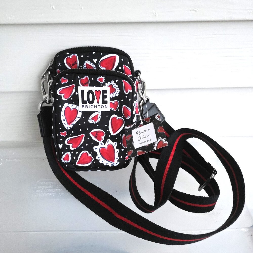 NWT Love Brighton Hearts and Flutter Utility Crossbody bag